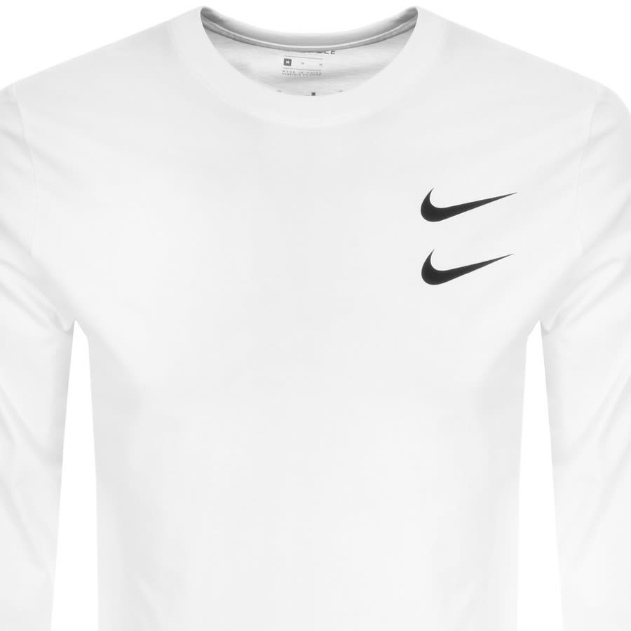 Alternative Image for ProductNike Heritage Long Sleeve Logo T Shirt White2
